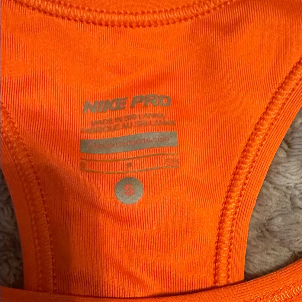 Nike Pro Women's Bright Orange {Small} Sports Bra - Picture 2 of 7